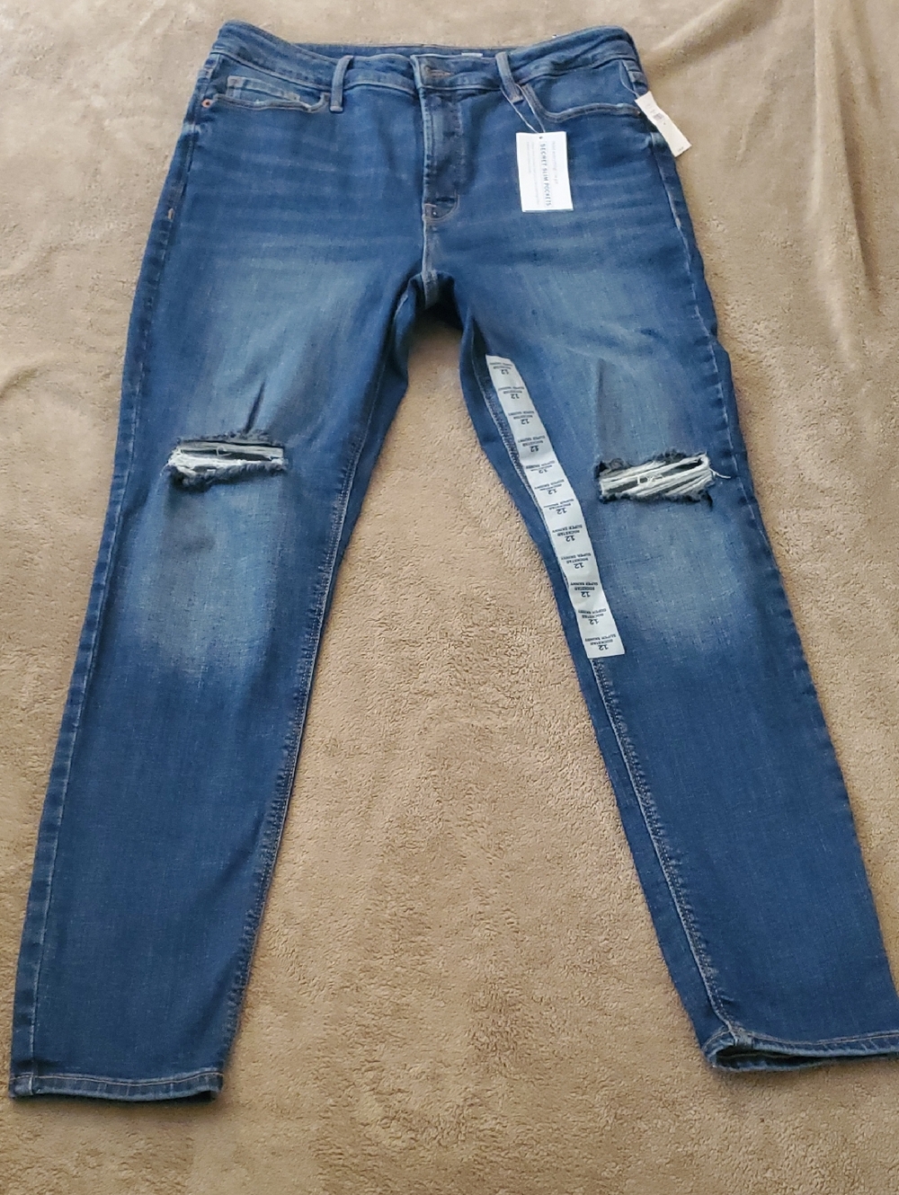 Old Navy Distressed Blue Skinny Jeans